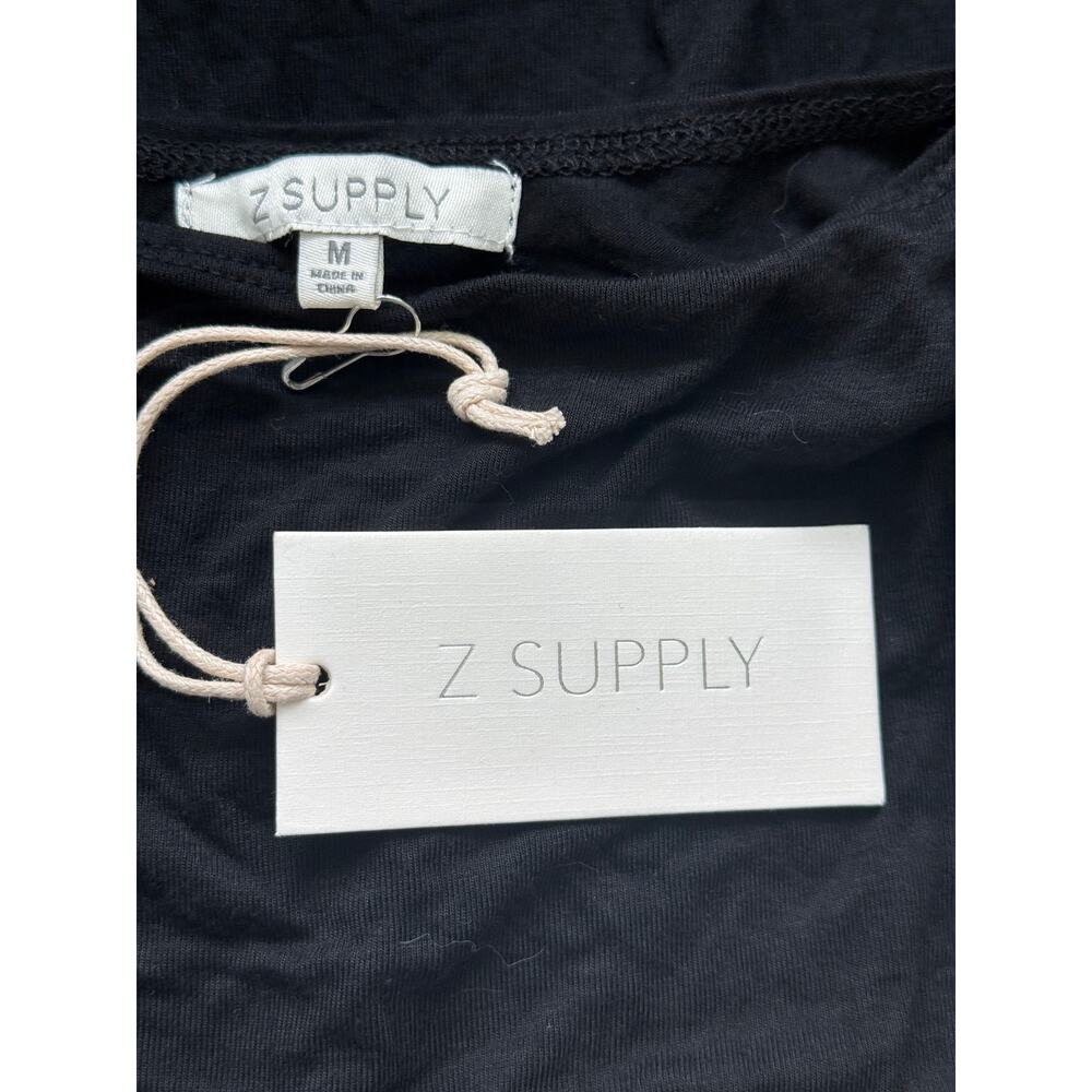 Z Supply Black Spaghetti-Strap V-Neck Smocked-Waist Maxi Dress - Picture 4 of 5